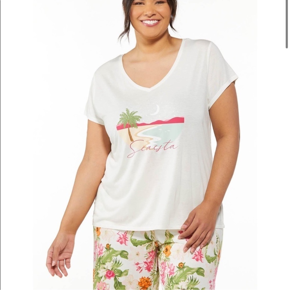 Cato Seaesta Sleep Tee v neck size extra large comfort lounge